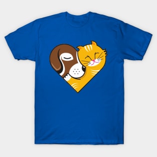 Cats and Dogs can be best friends! T-Shirt